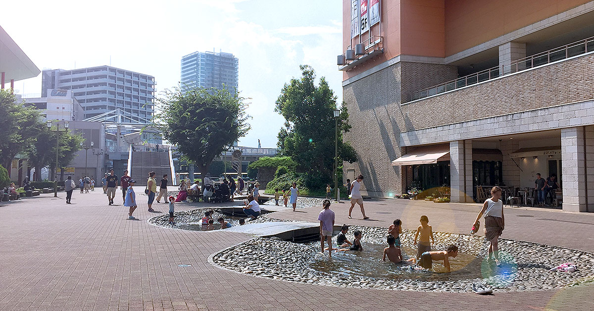 海老名駅すぐ海老名中央公園で水遊び！