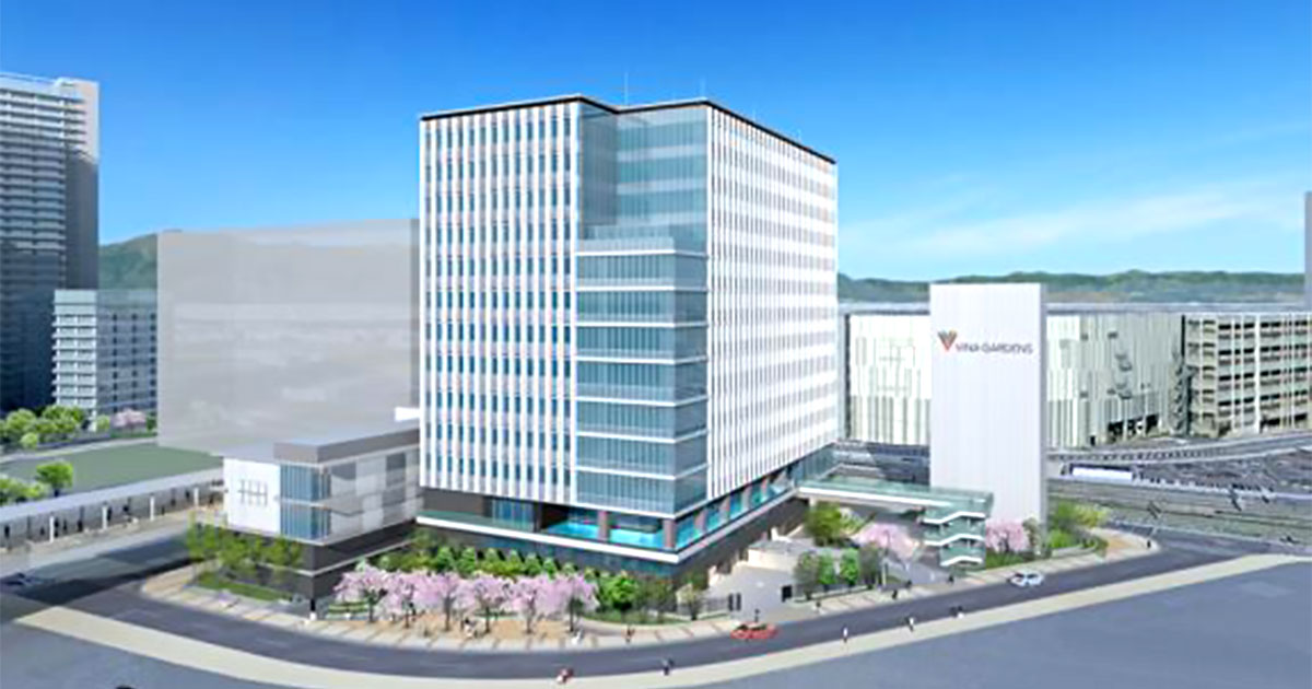 海老名駅間地区「ViNA GARDENS」に14階建て最新オフィスビルを建設　2022年春の開業予定